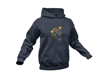 CHINSTRAP Battlefront — Sci‑Fi Mecha Graphic Fleece Pullover