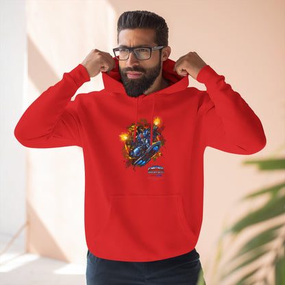 CHINSTRAP Battlefront — Sci‑Fi Mecha Graphic Fleece Pullover