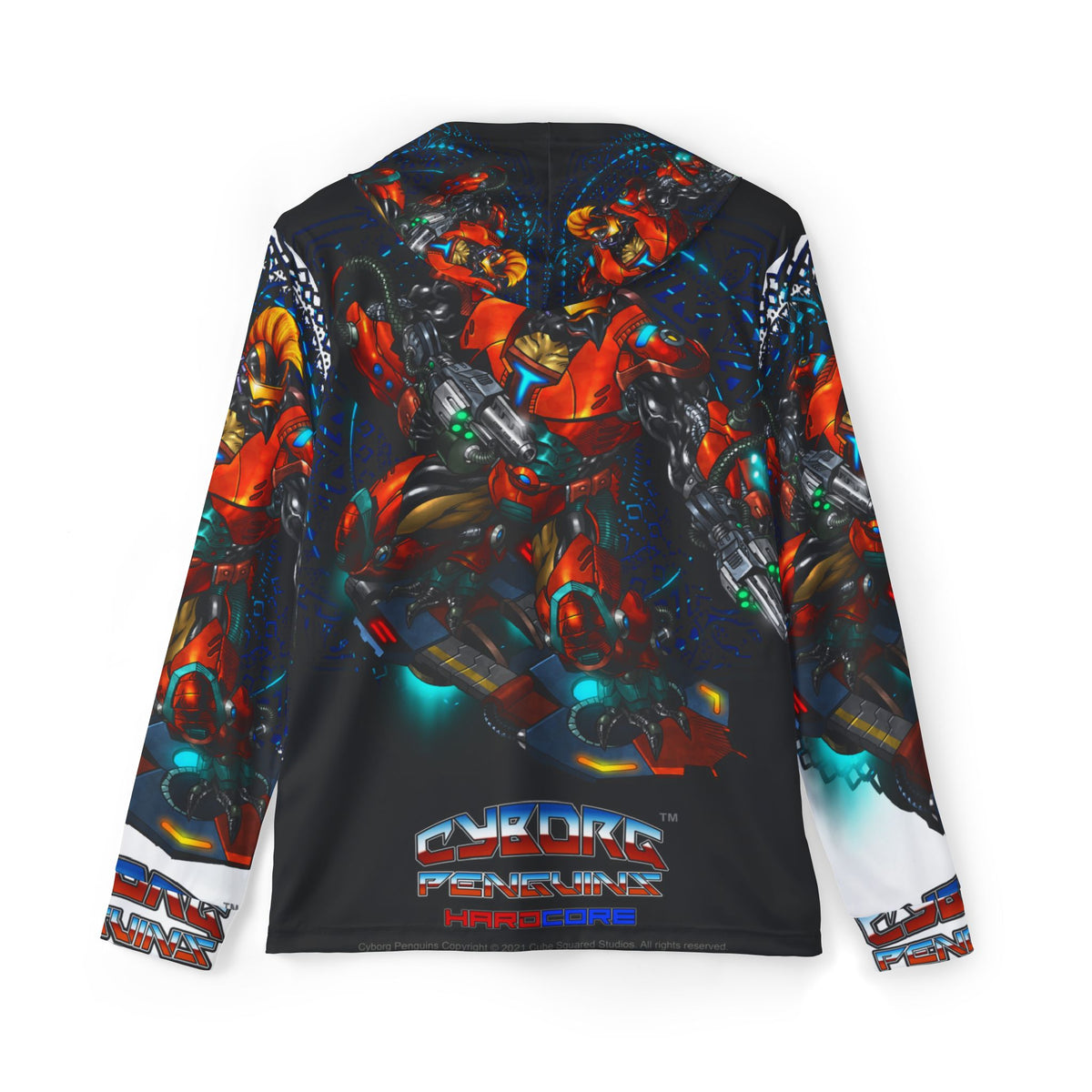 TIDALWAVE All Over Print Mech Hoodie — Cyber Warrior Graphic Warmup Hoodie