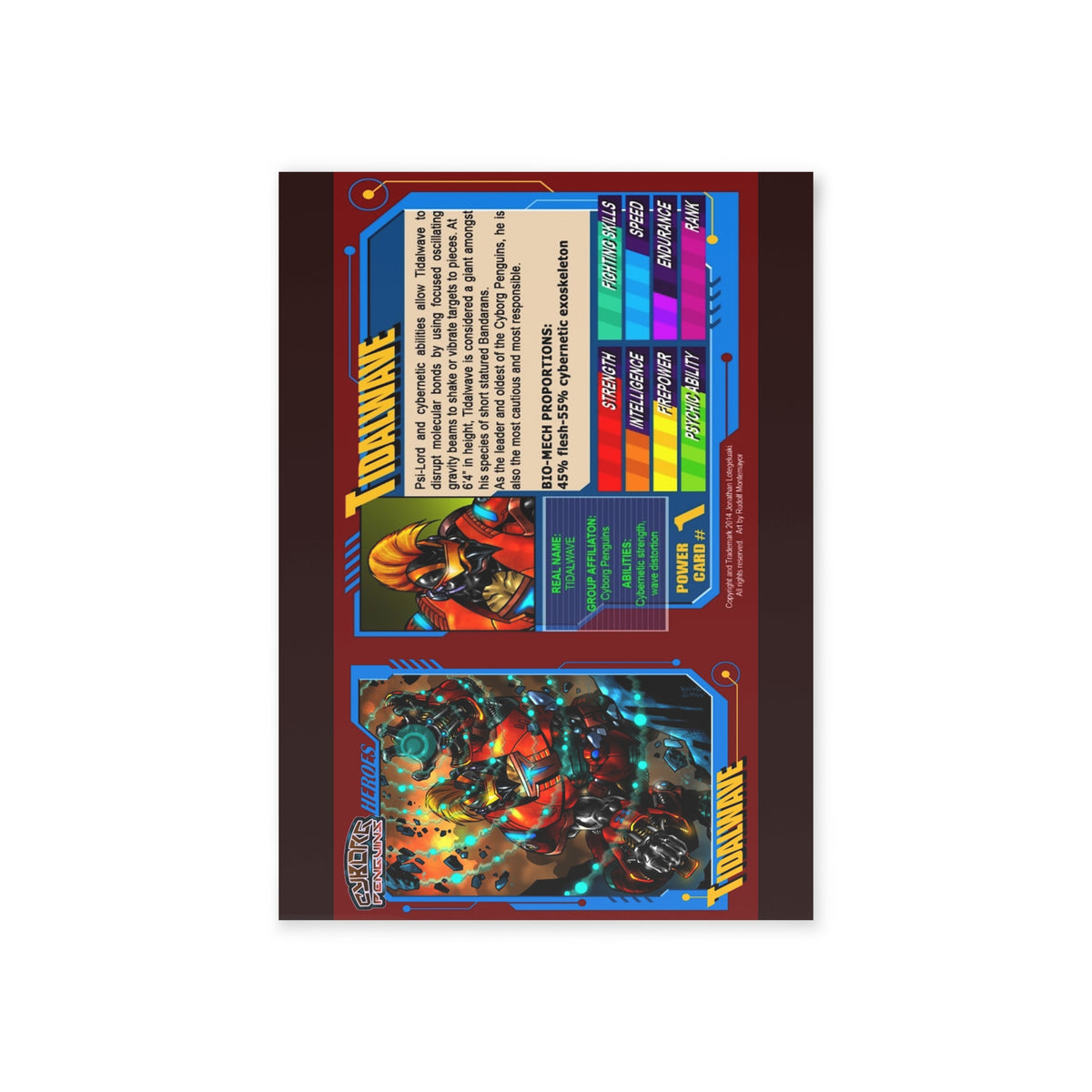 TIDALWAVE— Retro Arcade Trading Card Design (One-Sided)