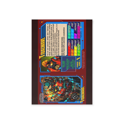 TIDALWAVE— Retro Arcade Trading Card Design (One-Sided)