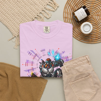 FROSTBYTE Purple haze Graphic T-Shirt — Futuristic Mecha Skateboard Tee