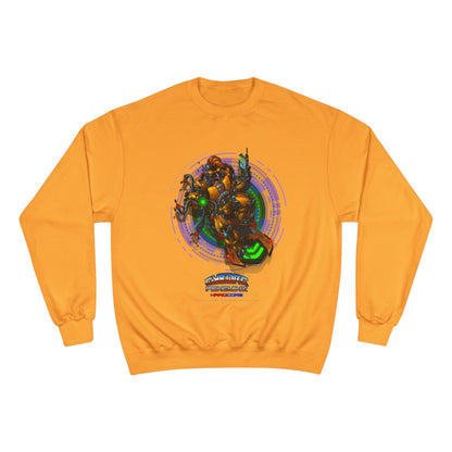 IQ Champion Sweatshirt — Retro Robot Gamer Graphic Crewneck for Sci‑Fi & Gaming Fans