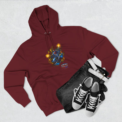 CHINSTRAP Battlefront — Sci‑Fi Mecha Graphic Fleece Pullover
