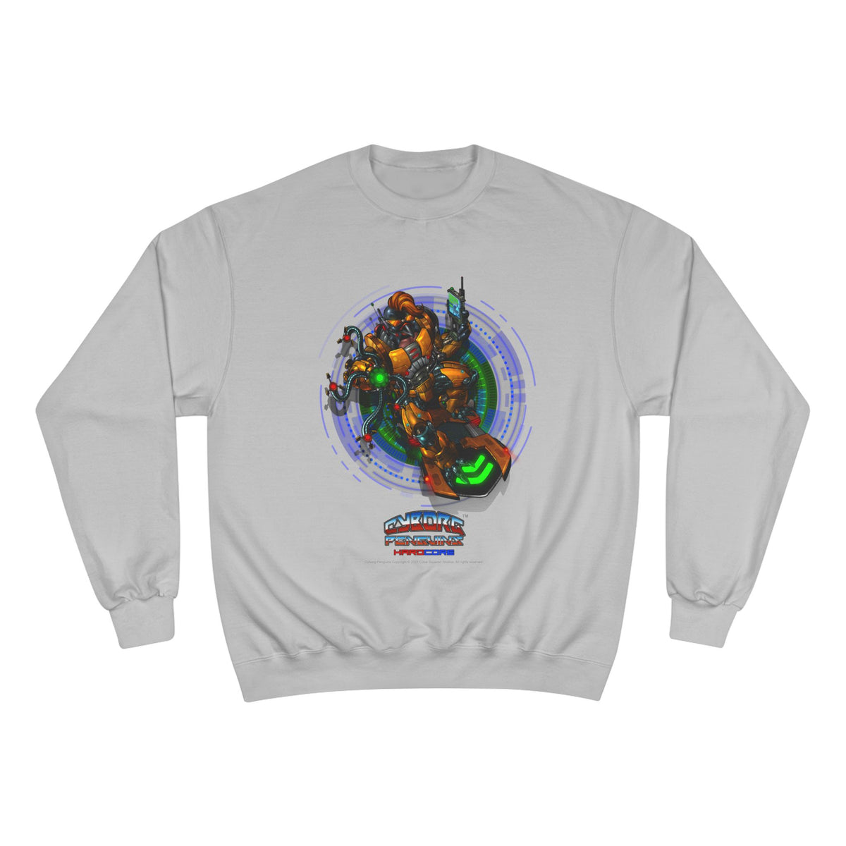 IQ Champion Sweatshirt — Retro Robot Gamer Graphic Crewneck for Sci‑Fi & Gaming Fans