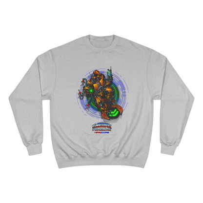 IQ Champion Sweatshirt — Retro Robot Gamer Graphic Crewneck for Sci‑Fi & Gaming Fans