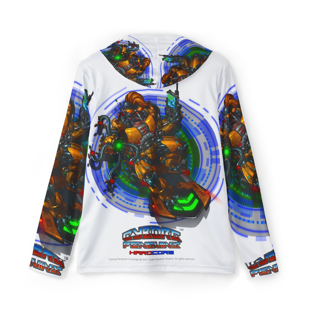 IQ All Over Print Mech Warrior Graphic Hoodie