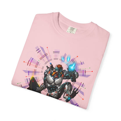 FROSTBYTE Purple haze Graphic T-Shirt — Futuristic Mecha Skateboard Tee