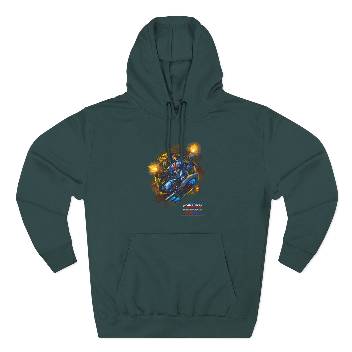 CHINSTRAP Battlefront — Sci‑Fi Mecha Graphic Fleece Pullover