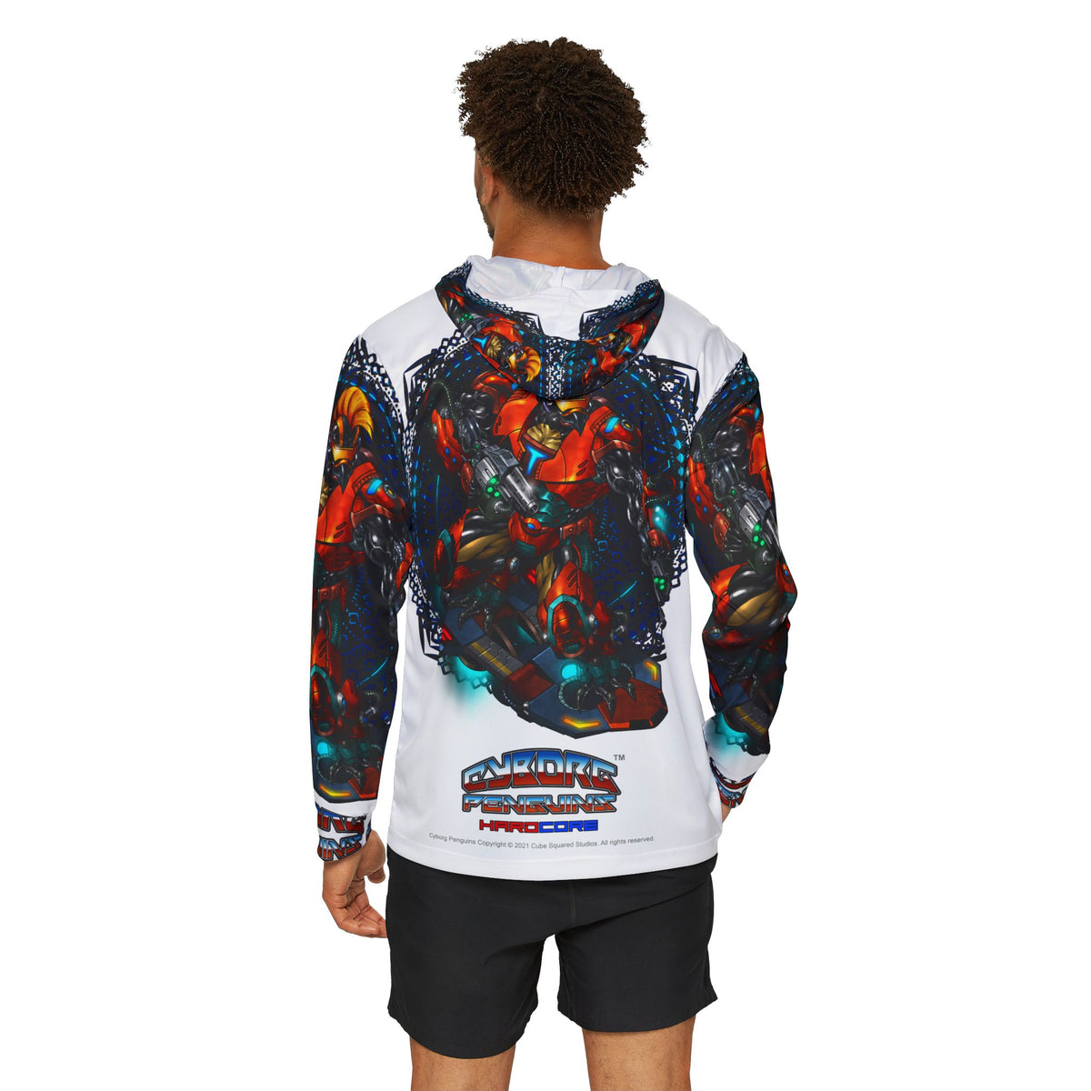 TIDALWAVE Athletic Hoodie — Abstract Red & Teal Graphic Warmup Pullover