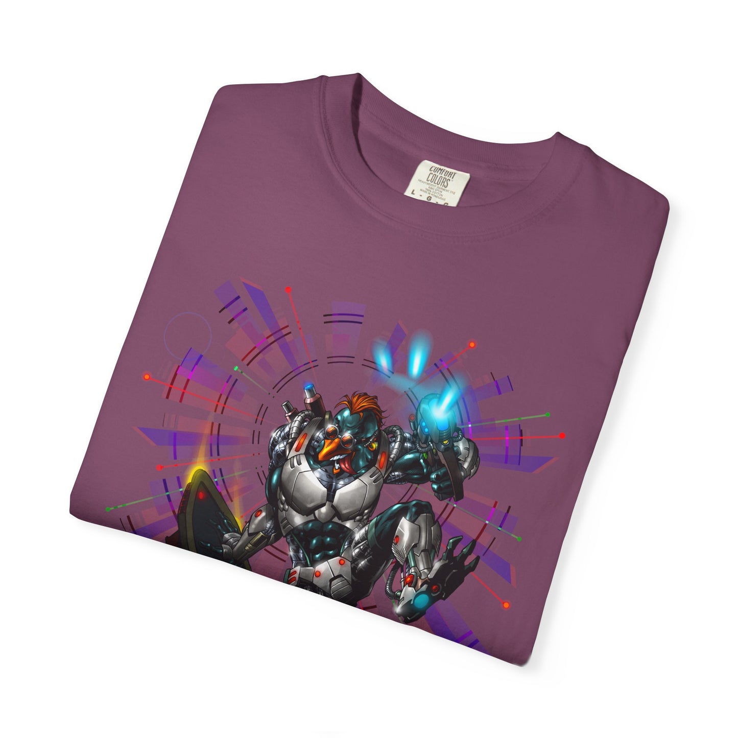 FROSTBYTE Purple haze Graphic T-Shirt — Futuristic Mecha Skateboard Tee