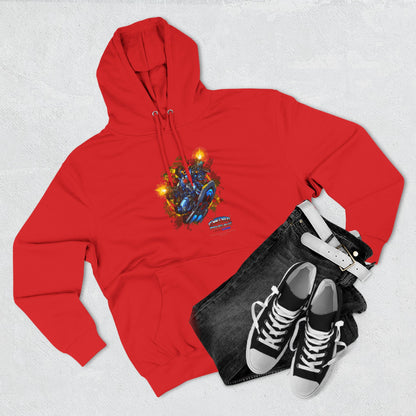 CHINSTRAP Battlefront — Sci‑Fi Mecha Graphic Fleece Pullover