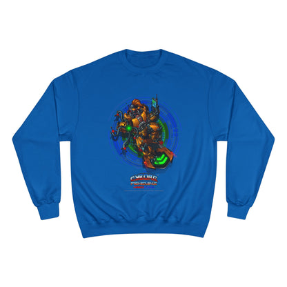 IQ Champion Sweatshirt — Retro Robot Gamer Graphic Crewneck for Sci‑Fi & Gaming Fans