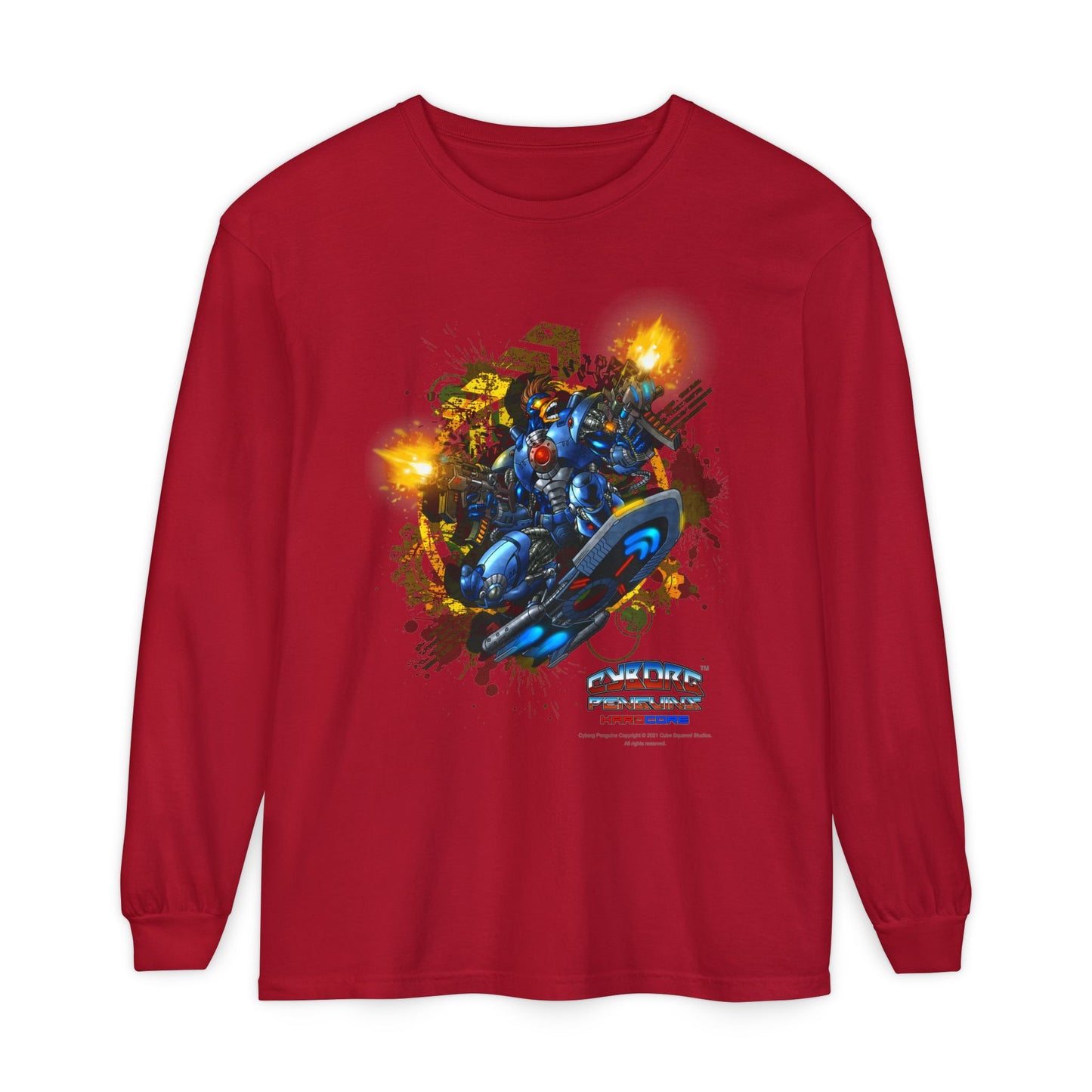 CHINSTRAP  Battle Front Long Sleeve T‑Shirt