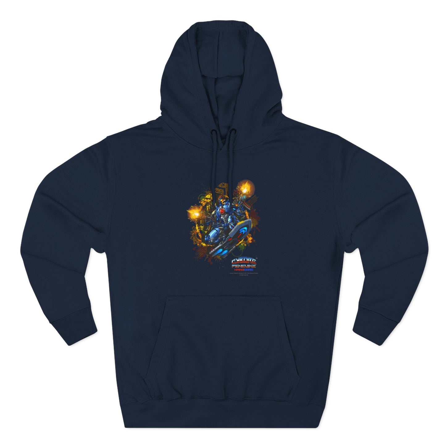 CHINSTRAP Battlefront — Sci‑Fi Mecha Graphic Fleece Pullover