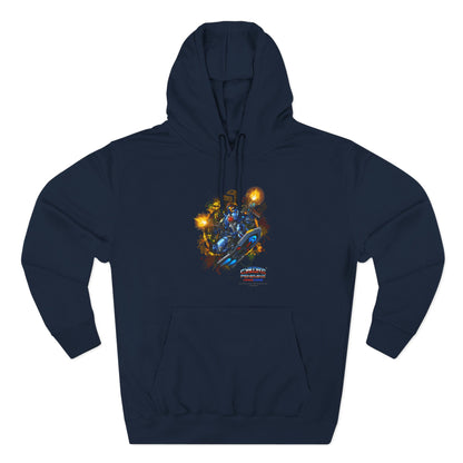 CHINSTRAP Battlefront — Sci‑Fi Mecha Graphic Fleece Pullover