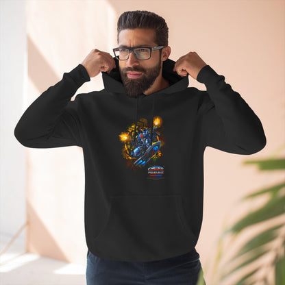CHINSTRAP Battlefront — Sci‑Fi Mecha Graphic Fleece Pullover