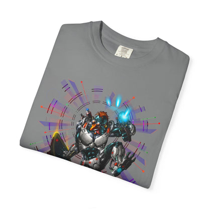 FROSTBYTE Purple haze Graphic T-Shirt — Futuristic Mecha Skateboard Tee